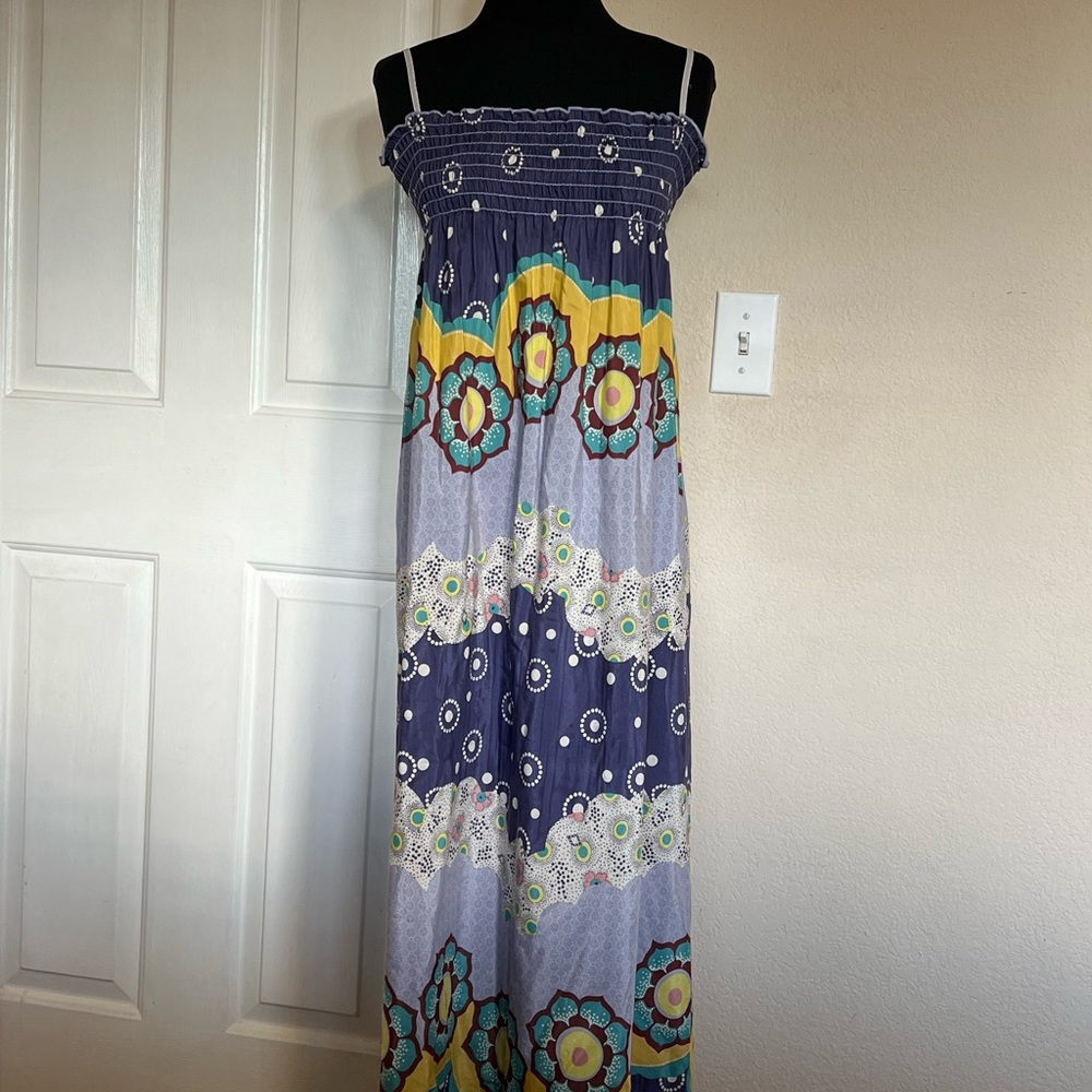 Colorful Maxi Dress with Floral Pattern